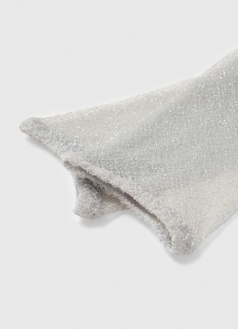 Прозрачные носки с люрексом