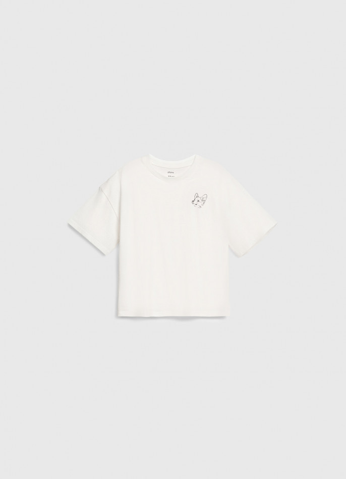 Футболка пижамная с принтом для девочек