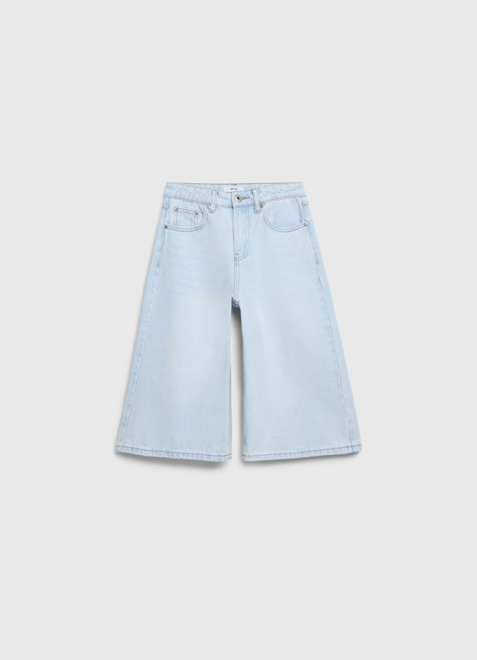 Шорты-бермуды из денима для девочек