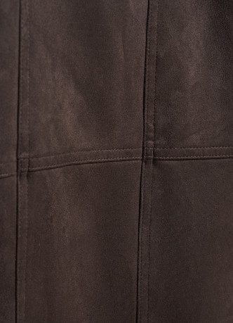 Платье миди из искусственной замши