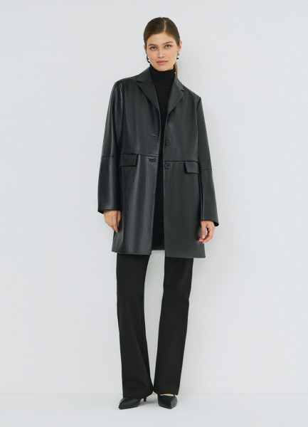 

Плащ из искусственной кожи, Черный