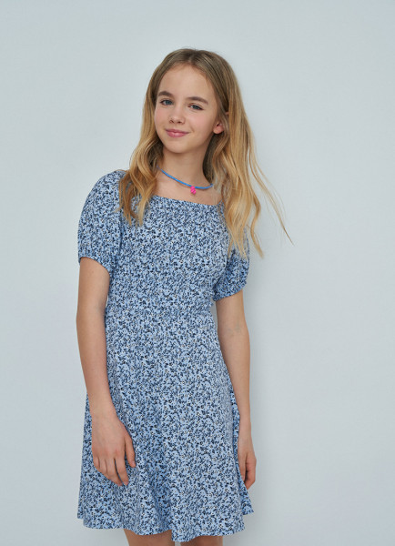 Платье для девочек, Голубой O`Stin GR4692O02-63, размер 170 - фото 2