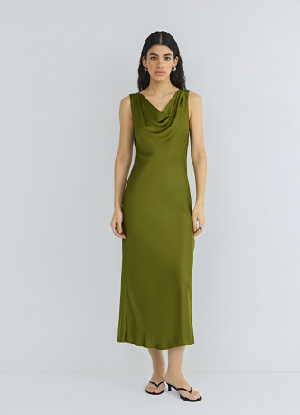 Платье-халтер с драпировкой