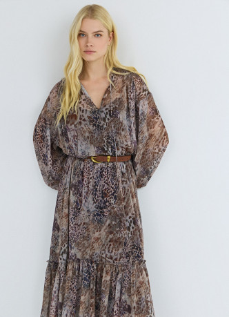 Шифоновое платье с принтом