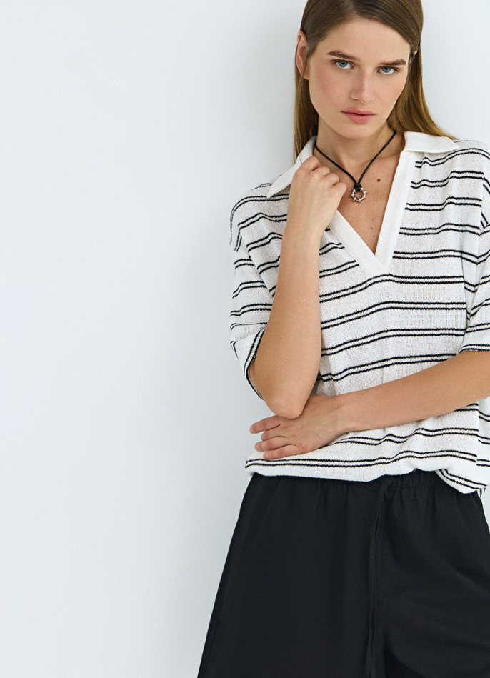 Трикотажное поло из вискозы