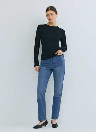 Лонгслив в рубчик