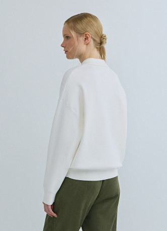 Джемпер с воротником поло на молнии