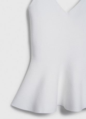 Топ на бретелях с баской