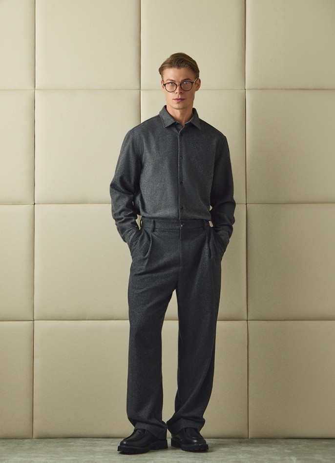 Широкие брюки из смесовой шерсти