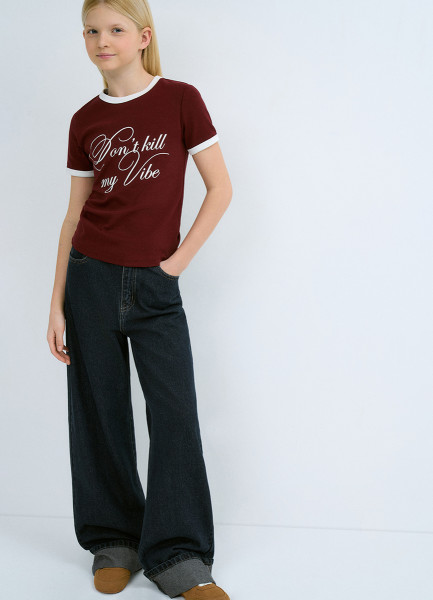 Джинсы Wide leg для девочек Синий 3399₽