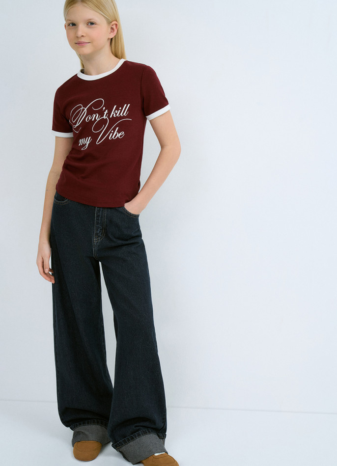 Джинсы Wide leg для девочек