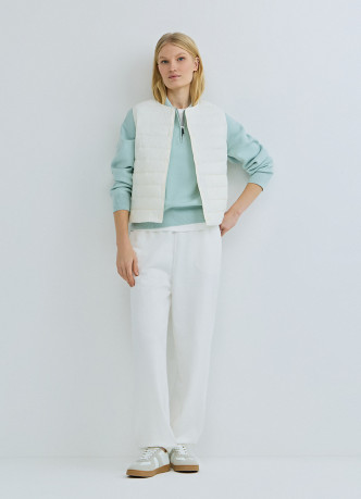 Джемпер с воротником поло на молнии