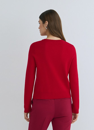 Вязаный кардиган с фигурными пуговицами