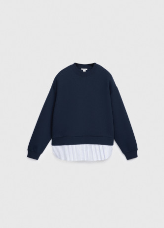 Свитшот с имитацией рубашки