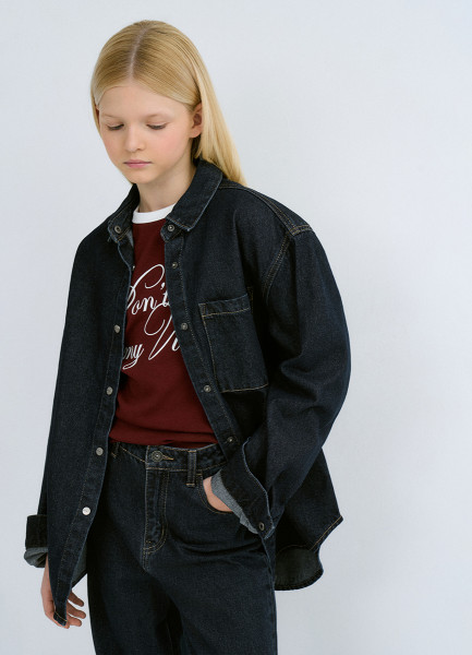 Джинсовая рубашка для девочек Синий 2999₽