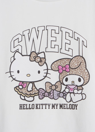 Футболка с принтом Hello Kitty для девочек