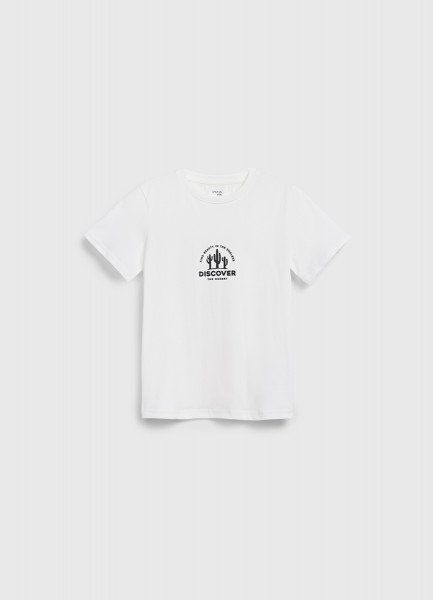 Футболка с принтом для мальчиков Бежевый 599₽