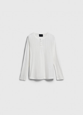 Пижамный лонгслив из ажурного трикотажа