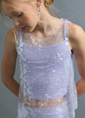 Топ с пайетками для девочек