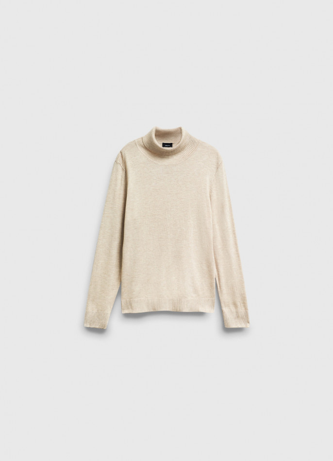 Свитер с воротником-стойкой для мальчика