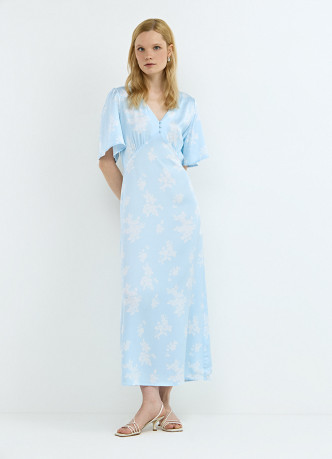 Платье миди с принтом