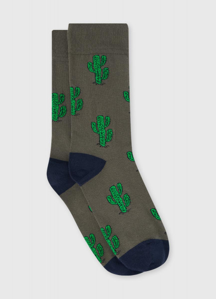 Высокие носки с рисунком, Зеленый