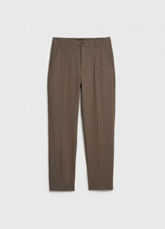 Прямые брюки с эластичным поясом