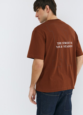 Футболка из хлопка с принтом