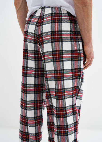 Пижамные брюки в клетку из фланели 32235600299 Красный, размер 54, 56,50, 52, фото 6