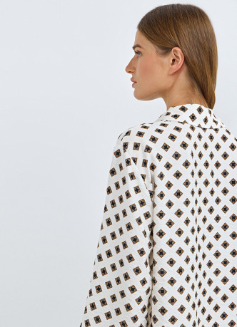 Принтованная блузка с рукавом 7/8