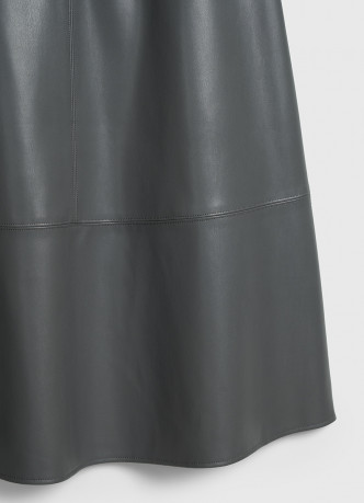 Юбка миди из искусственной кожи