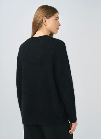 Джемпер оверсайз из пряжи с ангорой