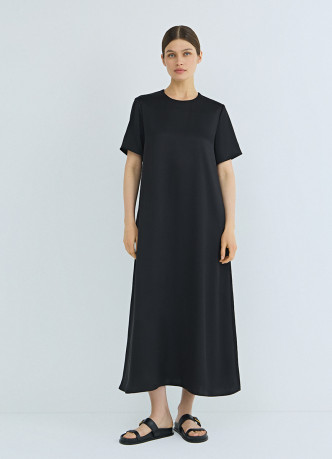 Сатиновое платье-футболка