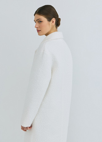 Длинное фактурное пальто