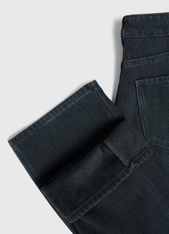 Прямые утеплённые джинсы