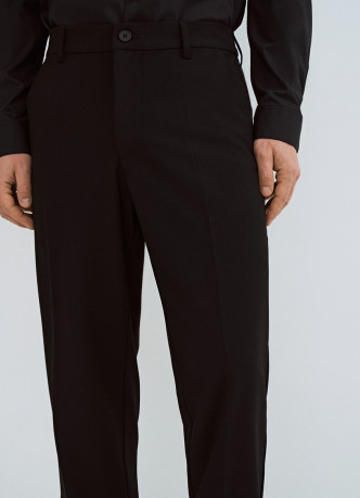 Прямые брюки с эластичным поясом