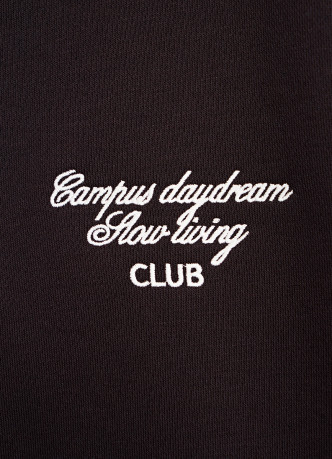 Свитшот с принтом и воротником на молнии