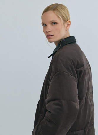 Утеплённая куртка из вельвета