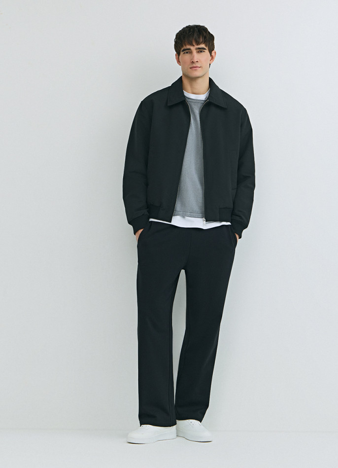 Трикотажные прямые брюки