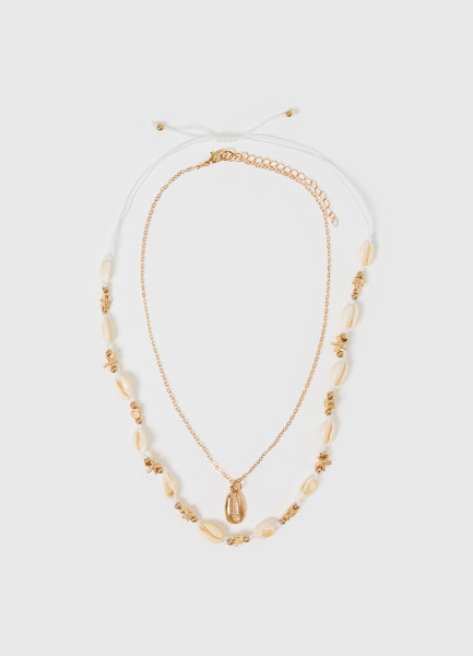 Ожерелье с подвесками для девочек 2 шт Золотой 499₽