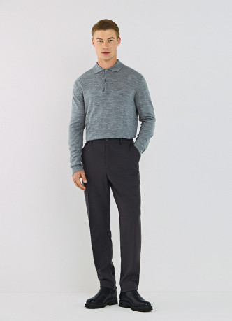 Джемпер поло из шерсти мериноса