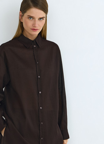 Платье-рубашка из рами