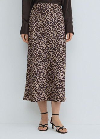 Сатиновая юбка А-силуэта