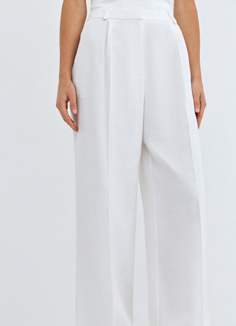 Прямые брюки со льном