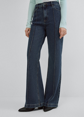 Джинсы клёш с высокой посадкой