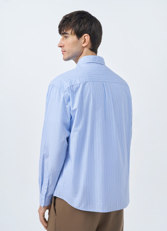 Рубашка в полоску с карманами