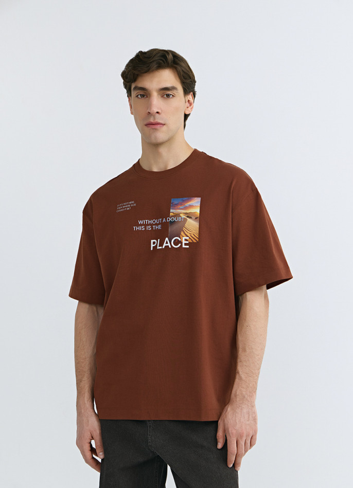 Футболка из хлопка с фотопринтом