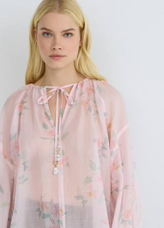 Блузка из тенселя с завязками
