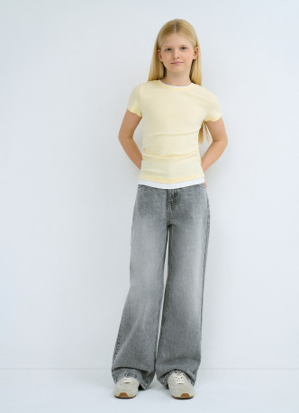 Футболка со сборками для девочек