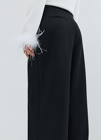 Атласные прямые брюки